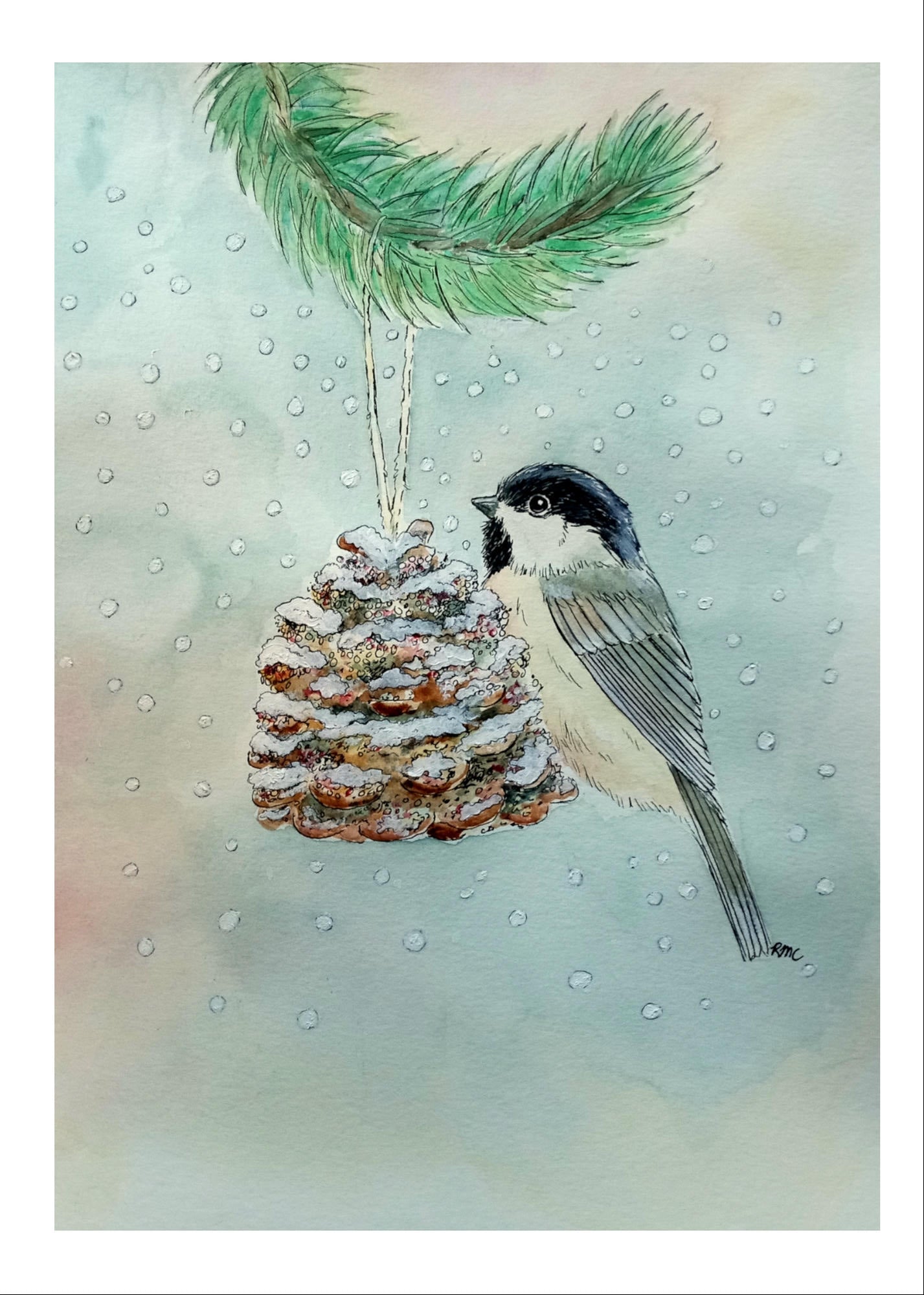 Greeting card - A Fine Pine Branch Brunch